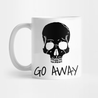 Go Away - Gothic Skull Mug